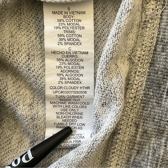 Chaus Sport Sequin Embellished Top Heather Gray Size S - Picture 5 of 7